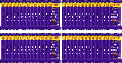 Cadbury Dairy Milk Chocolate Bar, 13.2 gm (Pack of 56) Bars