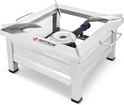 Hotsun 12"x12" JUMBO BURNER SS BHATTI Stainless Steel Manual Gas Stove