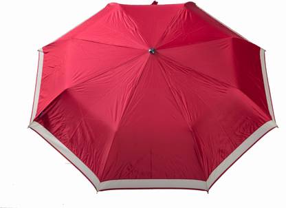 Mohendra Dutt & Sons 3 Fold Orange umbrella Umbrella