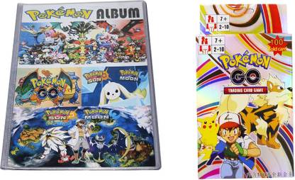 Krypton 100 Gold Trading Card Game Fun Play for Kids With Pokemon Trading Card Album - 8 Pocket