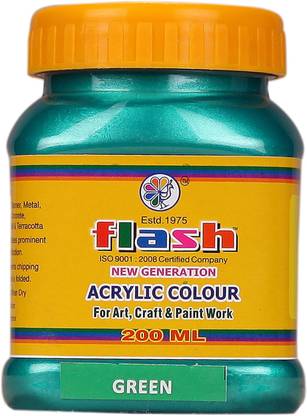 FLASH Acrylic Metallic Colour -Green 200ML