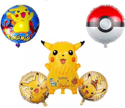 PartyballoonsHK Printed Pokemon Pikachu and Friends Foil Balloon set Balloon