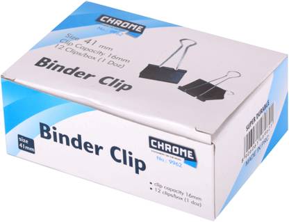 CHROME Box 41mm Metal Binder Clip