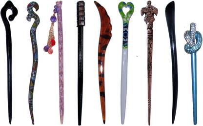 lithe Combo of Multi Color Juda Sticks Bun Stick