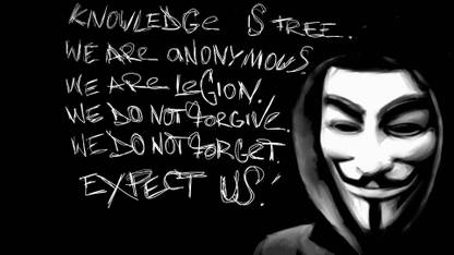 KNOWLEDGE ARE TREE WE ARE ANONYMOUS POSTER WALL ART DÉCOR 12 X 18 INCHES Photographic Paper