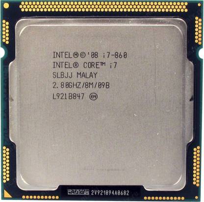 Intel Core i7-860 2.8 GHz Upto 3.46 GHz LGA 1156 Socket 4 Cores 8 Threads 8 MB Smart Cache Desktop Processor
