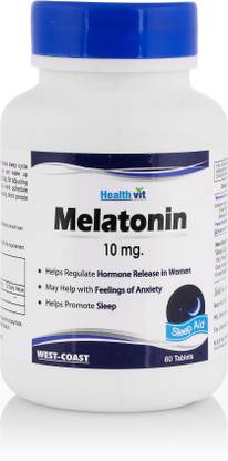 HealthVit Melatonin 10mg Regulates For Sleep Cycle 60 Tablets