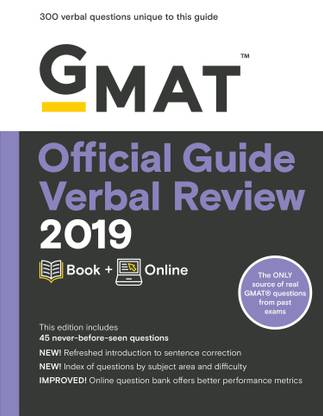 GMAT Official Guide Verbal Review 2019  - Book + Online First Edition