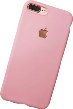 Midkart Back Cover for iPhone 7 Plus / 7+ Only Matte Baby Pink Logo Cut Soft Silicone Hybrid Case & Lens Protection