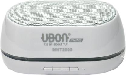 Ubon MNT 2805 WITH 5 INBUILT MANTRA,SD CARD N USB SLOT 3 W Bluetooth Speaker