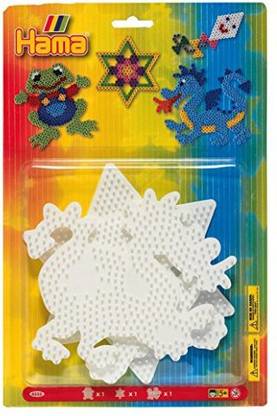 Hama Beads Star, Dragon & Frog Pegboard Set