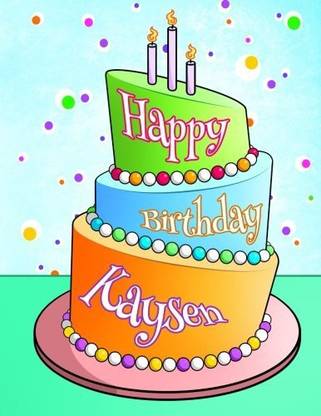 Generic Happy Birthday Kaysen: Personalized Birthday Book With Name, Journal, Notebook, Diary, 105 Lined Pages, 8 1/2" X 11", Birthday G