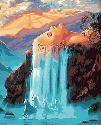 Komking Diy Oil Painting Paint By Numbers For Adults Beginner, Paint By Number Kits Painting On Canvas 16X20Inch, Creative Water