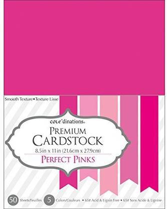 CORE'DINATIONS Gx-2200-68 8.5 X 11 Card Stock Value Pack Perfect Pinks