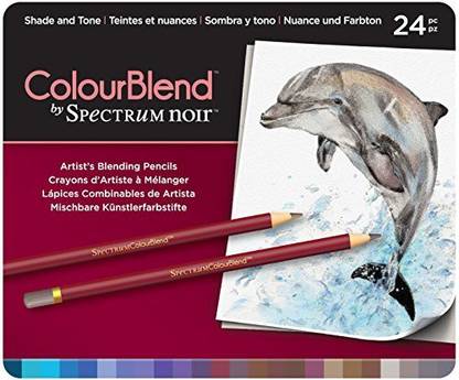 Generic Colourblend By Spectrum Noir 24 Piece Pencil Tin, Shade And Tone
