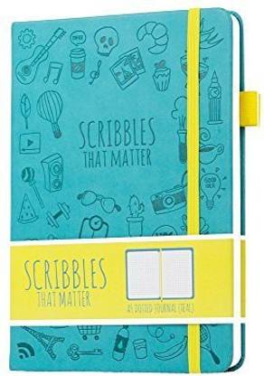 Generic Scribbles That Matter (Iconic Version) Dotted Journal Notebook Diary A5 - Elastic Band - Beautiful Designer Cover - Premium Thic