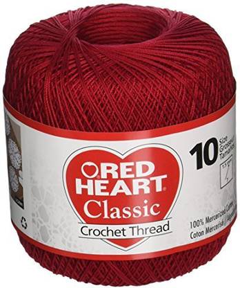 Coats Crochet Red Heart Classic Crochet, Thread Size 10, Victory Red