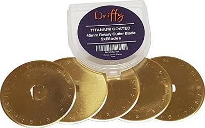 Generic Driffy - Rotary Cutter Titanium Blades 5-Pack 45Mm, Quilting Blades