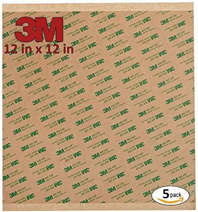 Generic Pei Sheet 3D Printer, Adhesive Transfer Tape Sheets 12" X 12" 3M 468Mp (5-Pack), By Weupe
