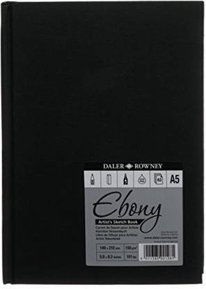 DALER ROWNEY Ebony Hardback Sketchbook A5