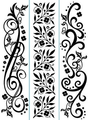 Darice 1217-75 Embossing Folder, Flourishes Design, 3/Pack