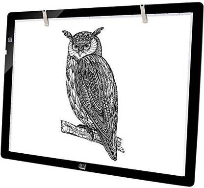 Adesso Cyberpad P2 12" X 7" Led Artcraft Tracing Light Pad/Box Artists Drawing Sketching X-Ray Viewing Black