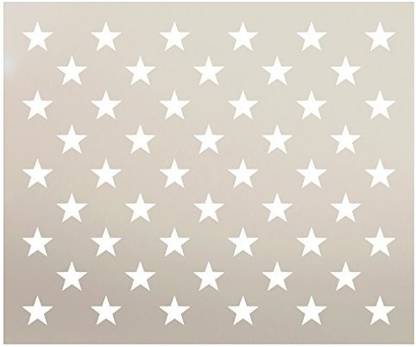 Studio R American Flag 50 Star Stencil By Studior12 | Reusable Mylar Template | Use For Arts, Crafts, Diy Decor | Painting, Mixed Media,