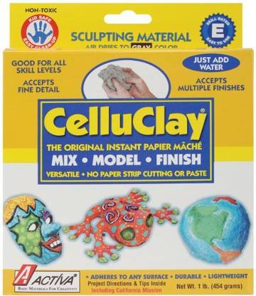 ACTIVA Paper Mache Celluclay Instant Paper-Mache 1Lb-Gray