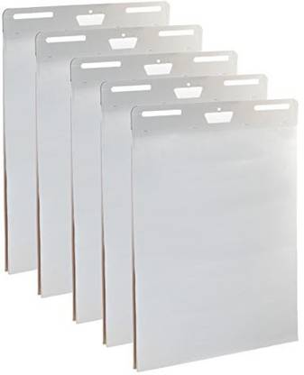 Generic 5-Pack Of Premium Self-Stick Easel Pads - 25 X 30 Inches, 30 Sheets Per Pad - Thick Paper, Strong Staples, Sticky Easel Pads