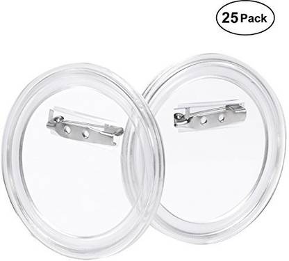 ABOAT 25 Sets Pins Buttons Design a Badge, Clear Plastic Craft Button with Pin for Diy Crafts and Children's Activities