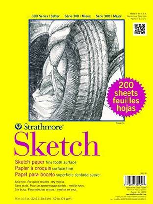 Strathmore 351-9 300 Series Sketch, 9"X12", 200 Sheets Per Class Pack