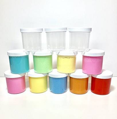 Generic Slime Storage Jars 6 Oz (In 6, 12, And 18 Packs) - Clear All Purpose Containers - For All Glue Putty Making - Art, Craft And Hob