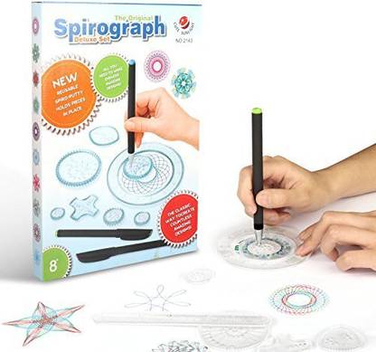 DUTISON Spirograph 27 Pieces Set Deluxe Design Toy Kids Drawing Kit