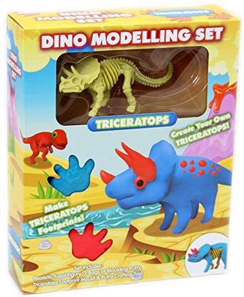 Carousel Dinosaur Dino Clay Dough Modelling Kit Create Your Own Triceratops