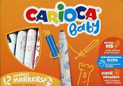 Carioca 42814 Baby Marker Plus 2 Box, 12-Piece
