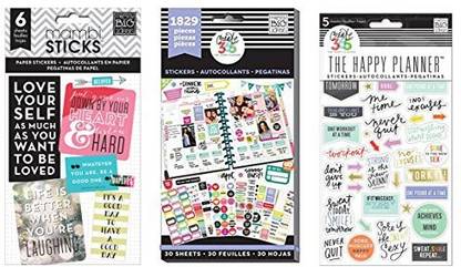 Generic Me & My Big Ideas Create 365 The Happy Planner Sticker Value Pack, Planner Basics, 1829 Stickers Ppsv-01 & Pocket Pages Stickers