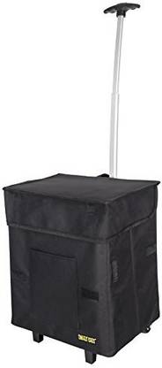 dbest products Smart Cart, Black Rolling Multipurpose Collapsible Basket Cart Scrapbooking