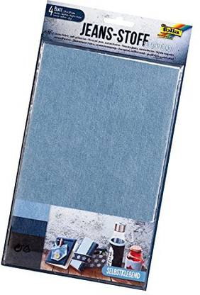 Folia 57549�Denim Self-Adhesive 4�Assorted Colours, Size Approx. 17�X 27�Cm