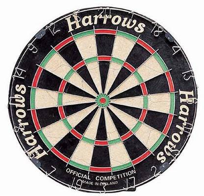 Harrows Official Competition Bristle Dartboard - Black, 45Cm