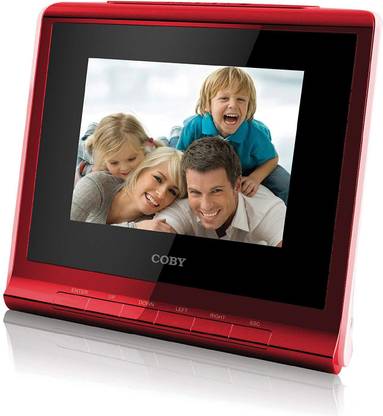 Coby Digital Photo Frame with Alarm Clock 3.5 Digital Photo Frame