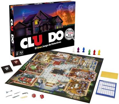 EMOB The Classic Murder Mystery Cludeo Board Game 2 Player Version Strategy & War Board Game