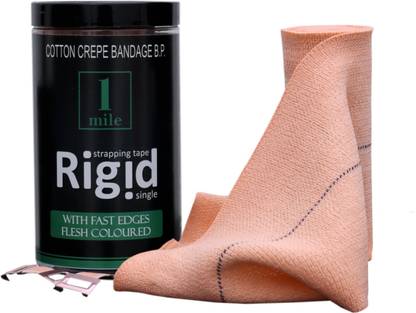 1mILE HEALTHCARE 1 Mile Rigid Strapping Crepe Bandage 6cm Crepe Bandage