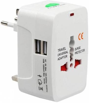 GADGET DEALS Dual USB Port - International & Universal All-In-One (with Power Indicator Light) Worldwide Adaptor