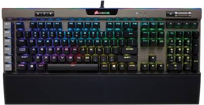 Corsair K95 RGB Platinum with Backlit RGB LED and Cherry MX Speed Mechanical Wired USB Standard Gaming Keyboard Compatible with Desktop, Laptop, Mac