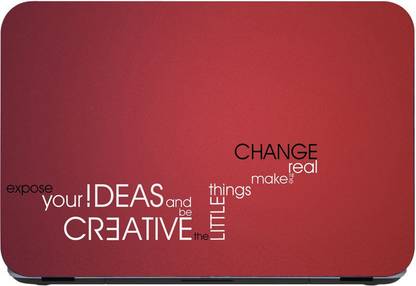 Flipkart SmartBuy Creative Quots 3m or avery imported vinyl woith lamination Laptop Skin Compatible for 15.6 inch