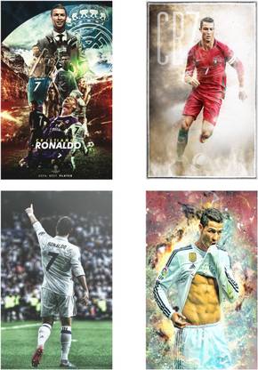 Cristiano Ronaldo Poster Set of Four Posters | Ronaldo poster | Cristiano Ronaldo poster for room Paper Print
