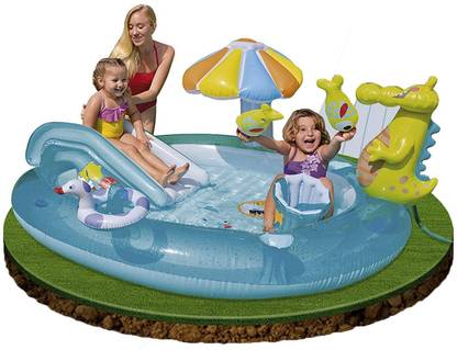 INTEX Shark Gator Inflatable Play Center Inflatable Swimming Pool
