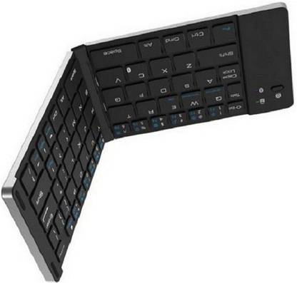 ELEGANTSHOPPING F66 Portable Mini Bluetooth Wireless Foldable Keyboard Compatible With All Other Smartphones (Color May Vary) Bluetooth Standard Multi-device Keyboard