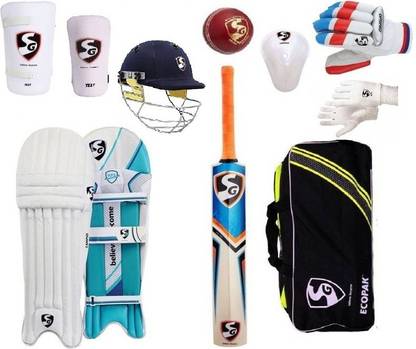 SG Cricket Set 4 No with Helmet And Ball(Ideal for 8-10 Years Child) Cricket Kit