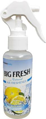 Big Fresh - Natural Air Freshener - Concentrated Spray - Car Perfume - Fragrance : Ice Lemon Spray Natural Air Freshener - Concentrated Spray: Ice Lemon